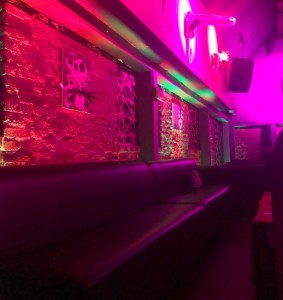 One of the lounge spaces in in the dining room