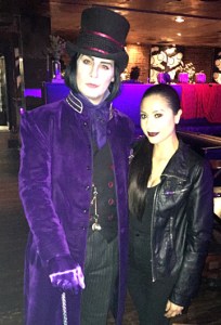 With Willy Wonka on another visit to Beetle House