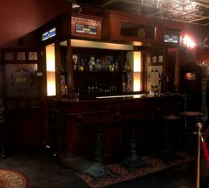 An exterior view of the bar in the Redrum Parlor