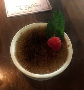 For dessert, the Crème Brulee