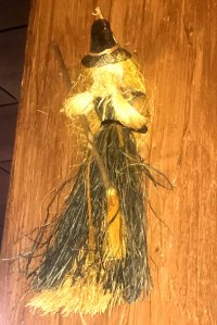 A witch doll made out of straw