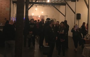 Attendees gathered in the Parlor Room before the show