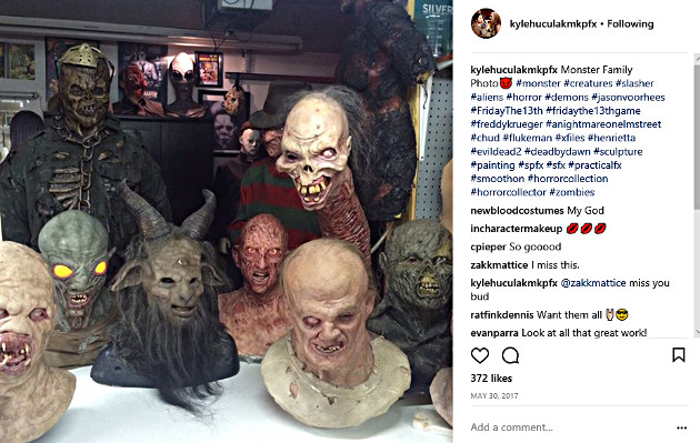 Monstrous creations by special effects makeup artist Kyle Huculak (Photo from the Kyle Huculak Instagram page)