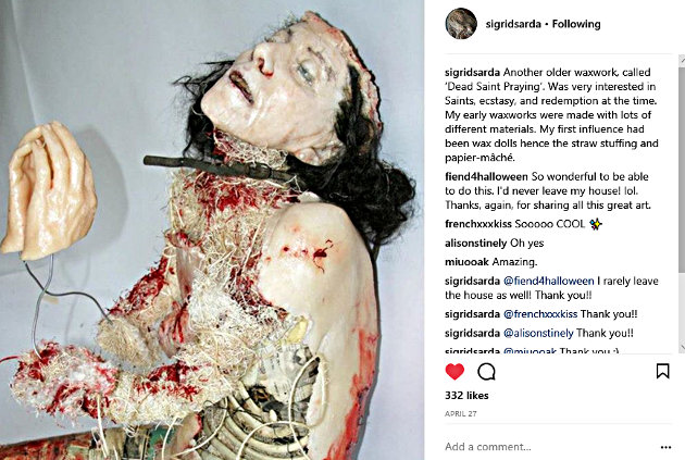 A piece by Sigrid Sarda (Photo from the Sigrid Sarda Instagram page)