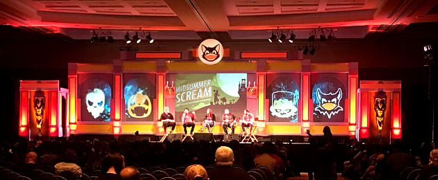 Inside the Grand Ballroom of the Long Beach Convention &amp; Entertainment Center