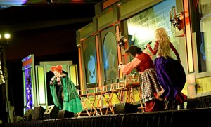 The Sanderson Sisters perform "I Put a Spell on You" during the "Hocus Pocus" presentation at Midsummer Scream