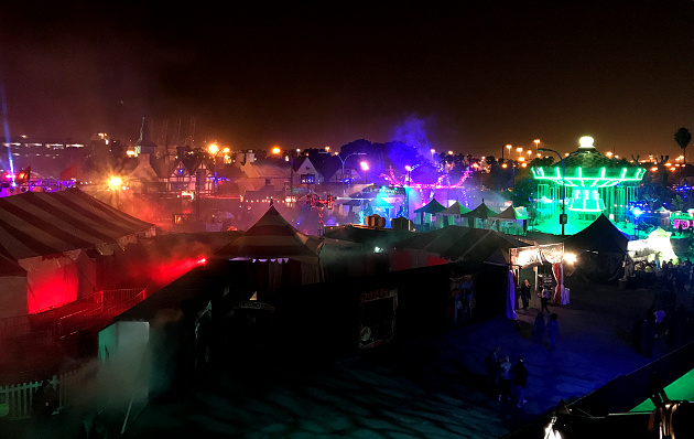 My view from the R.I.P. Lounge aboard The Queen Mary at Dark Harbor