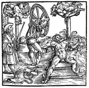 Breaking Wheel in Augsburg, Bavaria, circa 1586