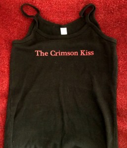 The Crimson Kiss tank, one of the merchandise on sale during the premiere of the LESTAT musical