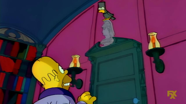 The Simpsons adapt Edgar Allan Poe's "The Raven" in the first "Treehouse of Horror" episode (Photo courtesy of IMDb.com)