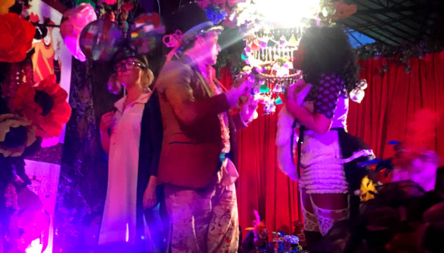 From left to right: Dormouse, Mad Hatter and the March Hare