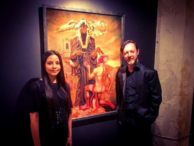 Photo with artist David Van Gough at Dark Art Emporium