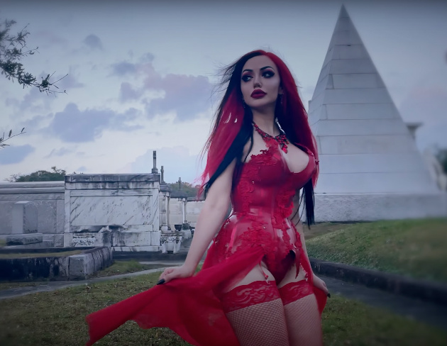 Dani Divine in The Sixth Chamber's "Red Death Masquerade" (Photo credit: Mark Newton)