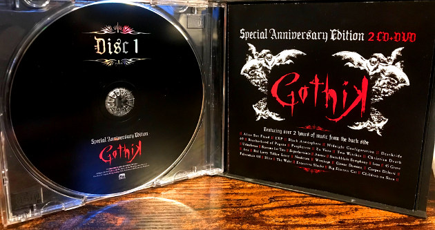 Inside cover of Gothik CD compilation 