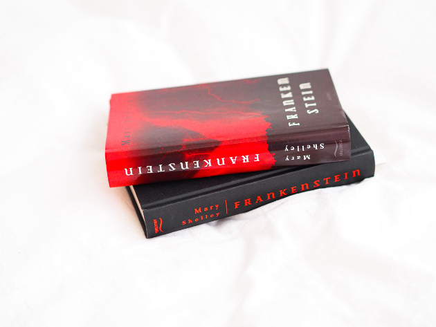 Frankenstein books (Photo by Laura Chouette via Unsplash)