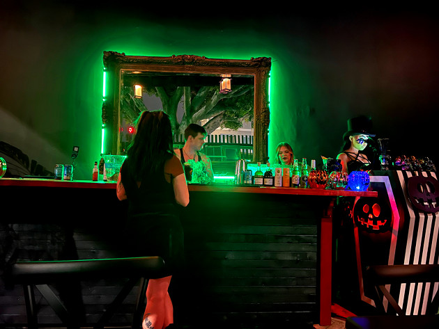 The outdoor patio at Beetle House LA