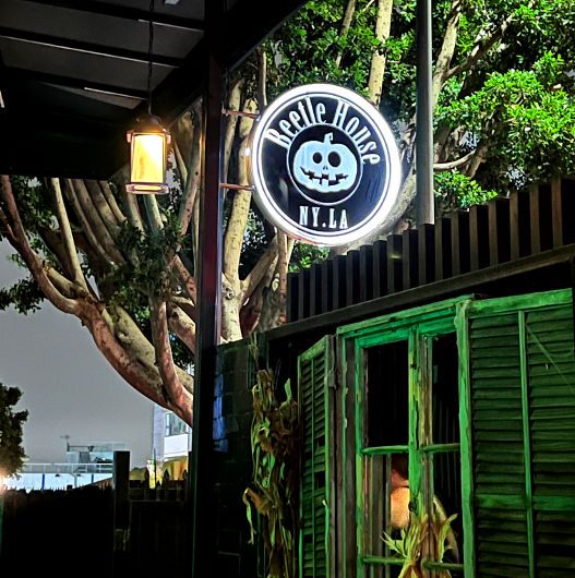 The outdoor patio at Beetle House LA