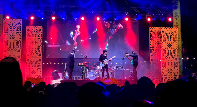 Ed Maverick performing during the Noche de los Muertos event at Hollywood Forever
