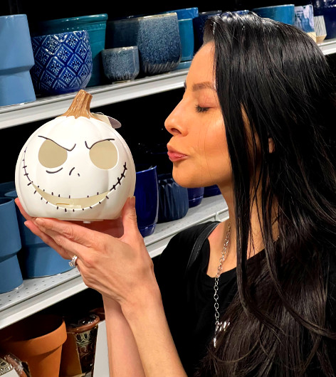 Vamp Jenn excited to see Jack Skellington Halloween decor at At Home