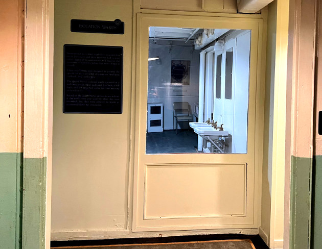 The isolation ward on The Queen Mary