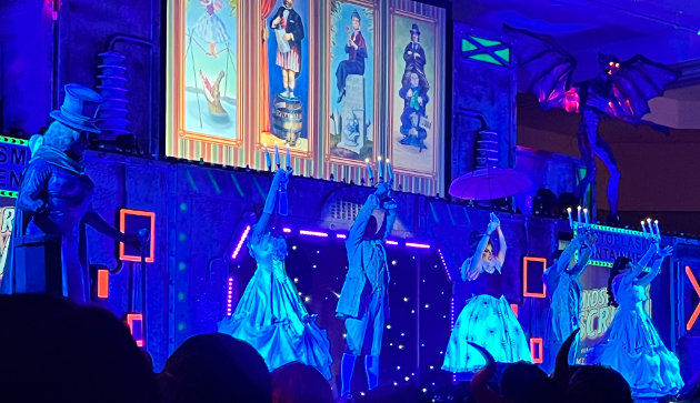 Haunted Mansion-inspired act featuring Miss Clair Voyance, Leeko Rae and April Showers