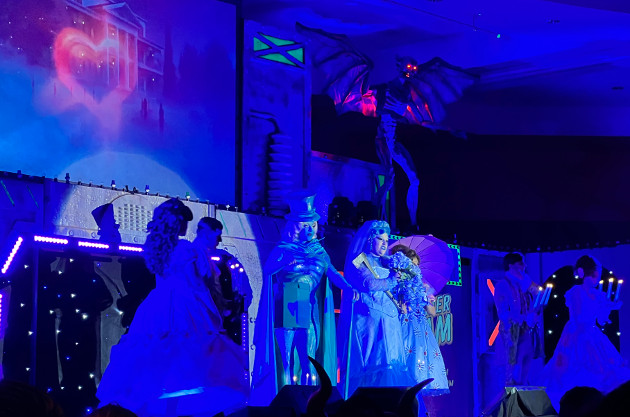 Haunted Mansion-inspired act featuring Miss Clair Voyance, Leeko Rae and April Showers