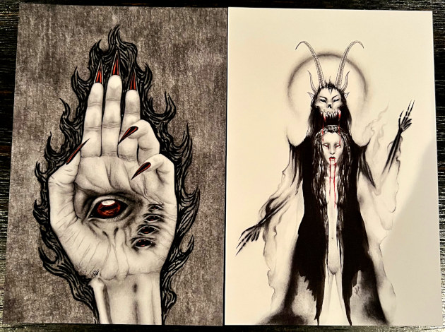 “Left Hand” & “Possession” art prints by La Dama Luna