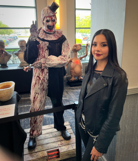 Vamp Jenn with Terrifier's Art the Clown