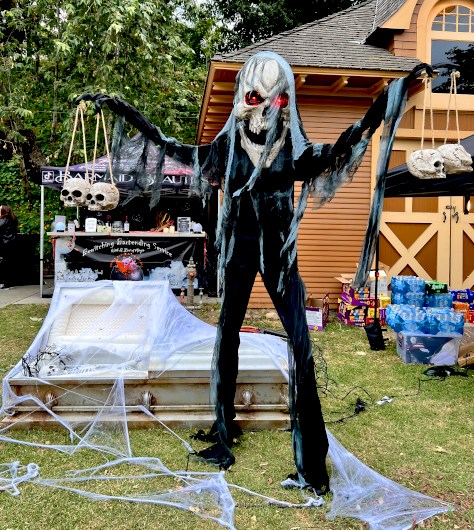 Ominous skeleton prowling Heritage Square Museum