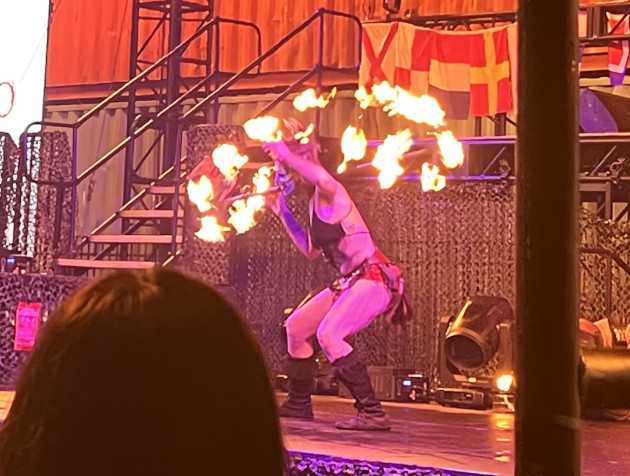Fire dancer at Dark Harbor
