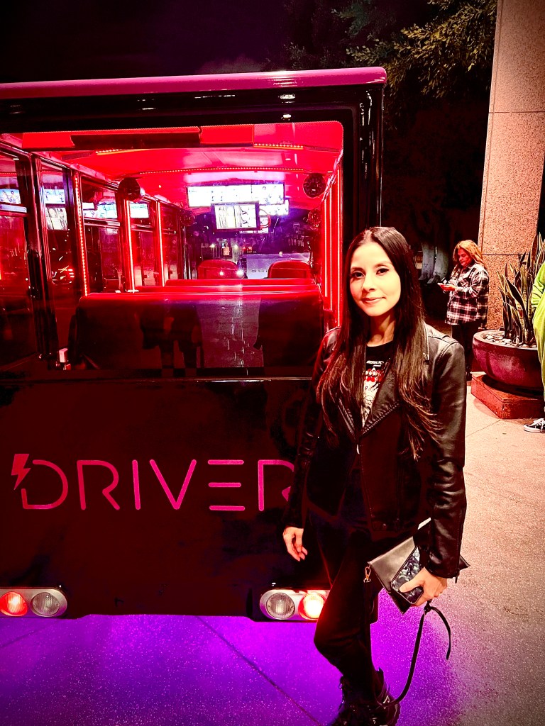 Vamp Jenn on the Driver Long Beach Horror Tour