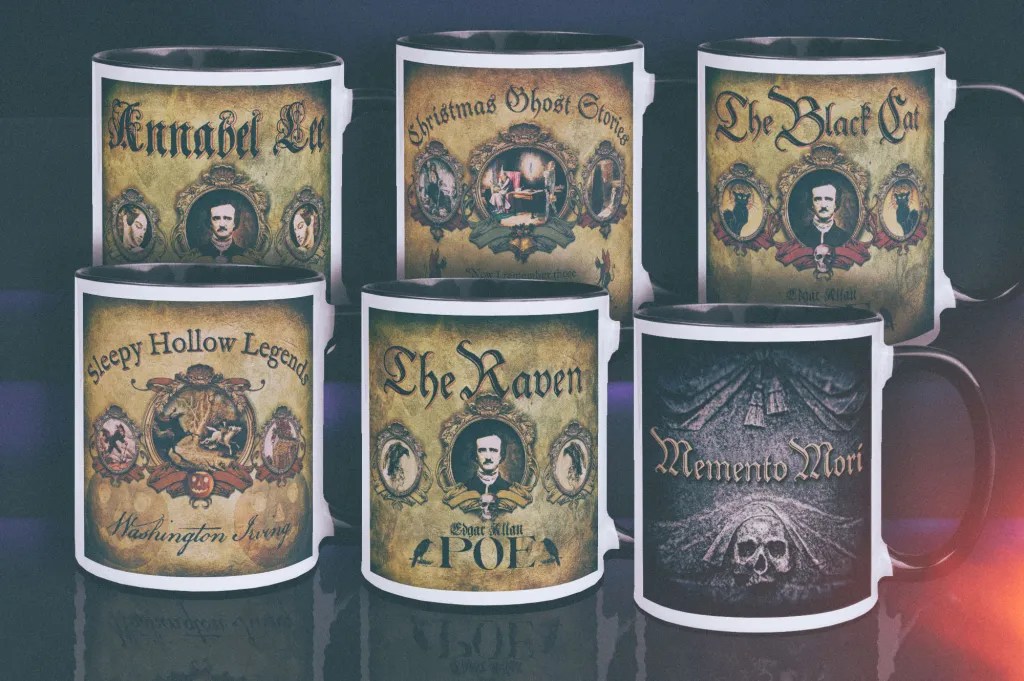 Gothic horror mugs (Photo credit: Todd Atteberry/The Witchery Arts)