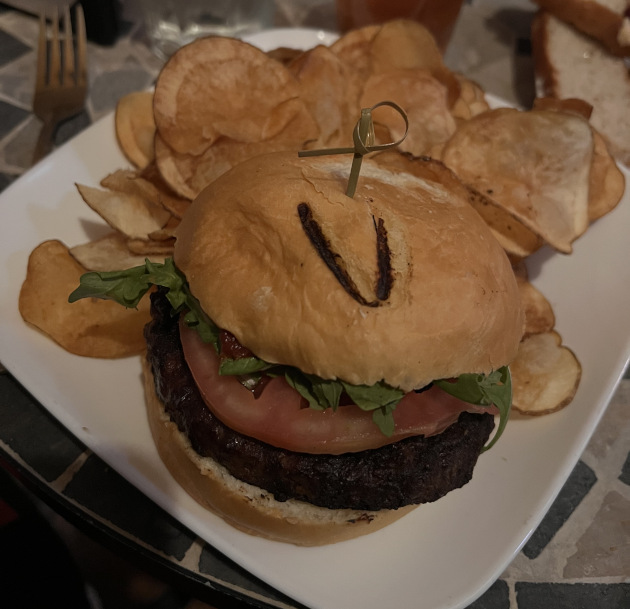 Dracula Burger at The New Orleans Vampire Cafe