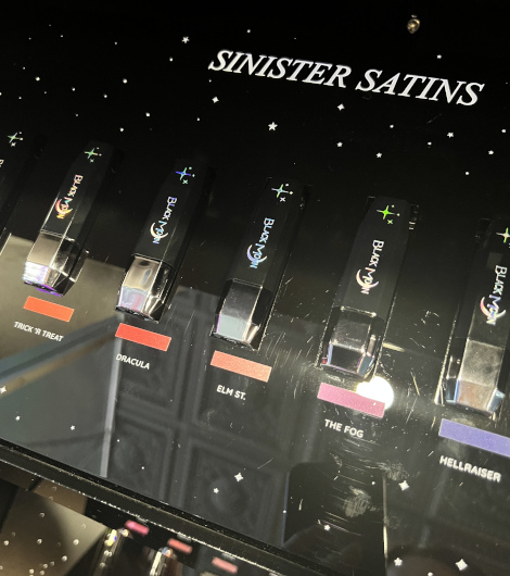 Products at the Black Moon Cosmetics boutique