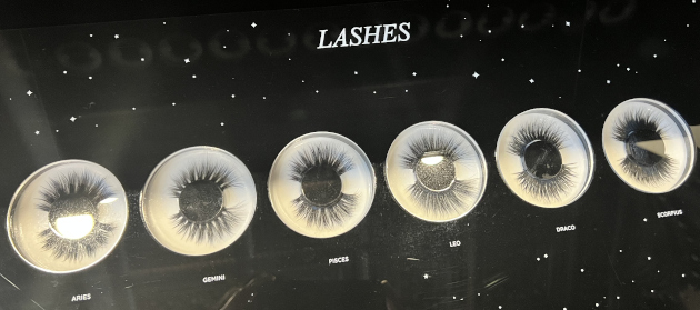 Products at the Black Moon Cosmetics boutique