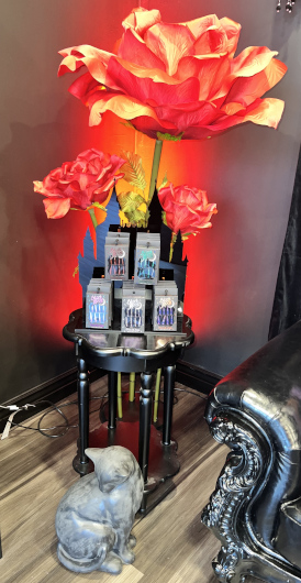 Products at the Black Moon Cosmetics boutique