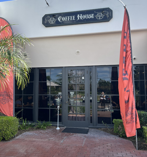 Entrance to Burnt Umber Coffee and Tea Room