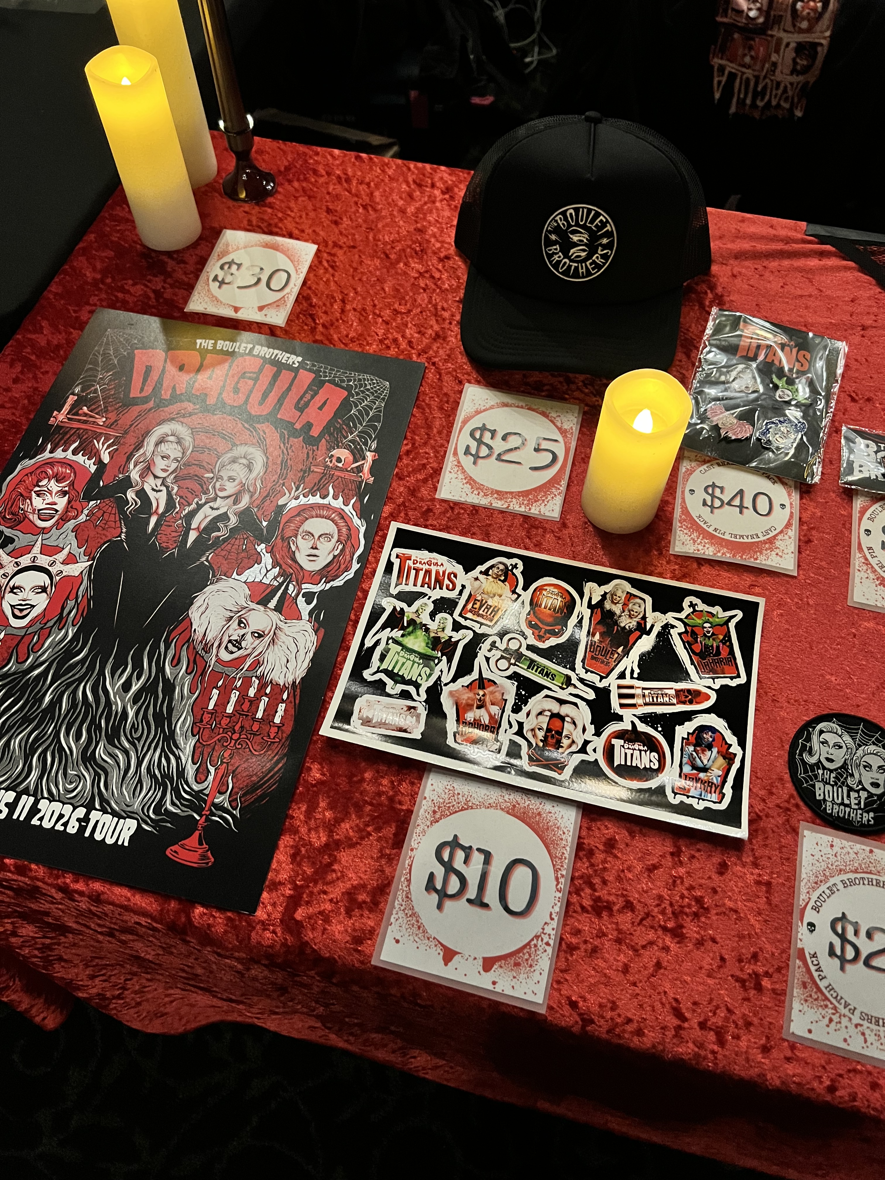 Dragula merch table