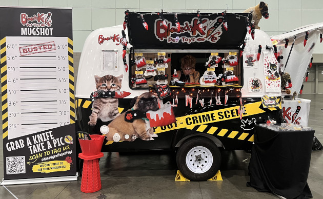 Bloody Knife Pet Toys at HorrorCon LA
