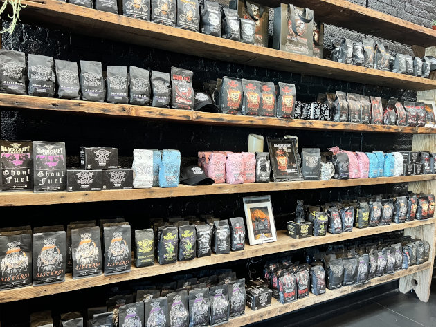 Bagged roast selection at Blackcraft Coffee Los Angeles