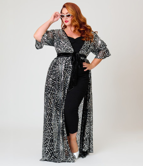 Unique Vintage Black Mesh & Silver Spiderweb Duster (Photo credit: Unique Vintage)